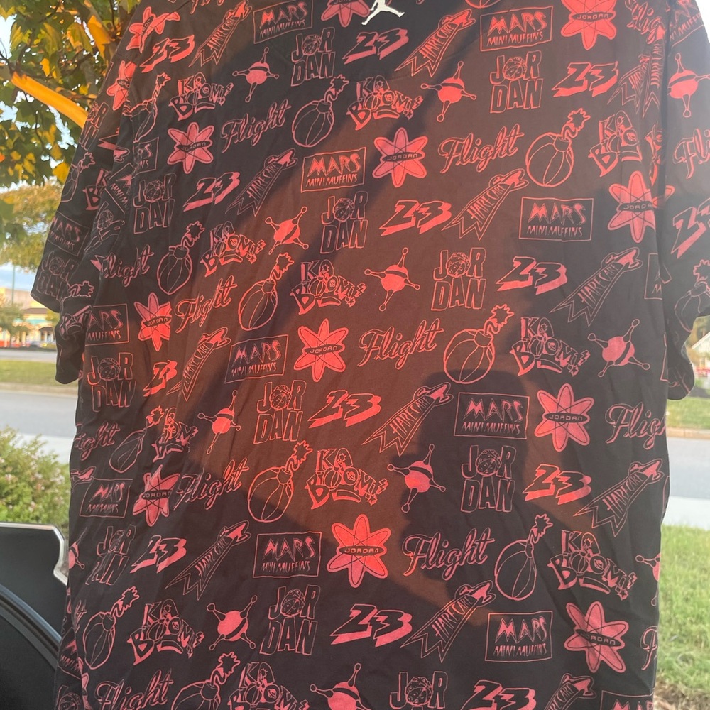 Nike Jordan Black and Red Mini Mars Graphic Tee